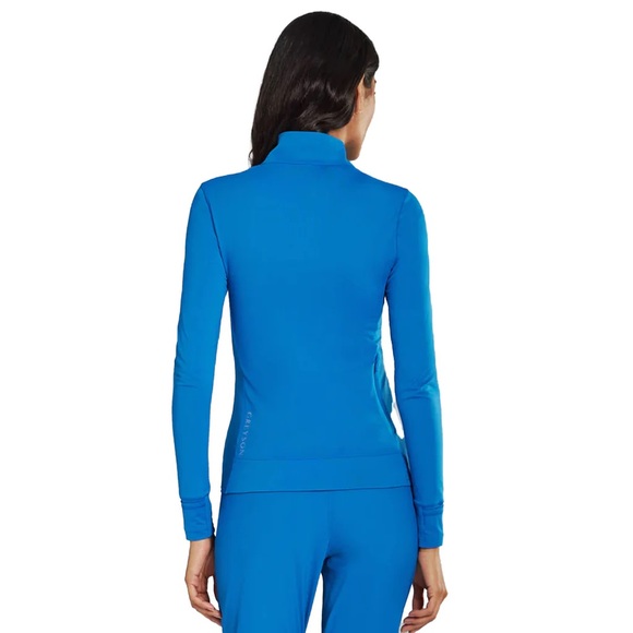 Greyson Halley Quarter Zip II Top Blue Bird NEW - Picture 3 of 4